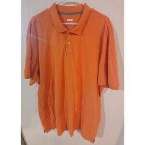 Old Navy Size XXL  Men's Short Sleeve Polo Shirt Orange  Plus Casual